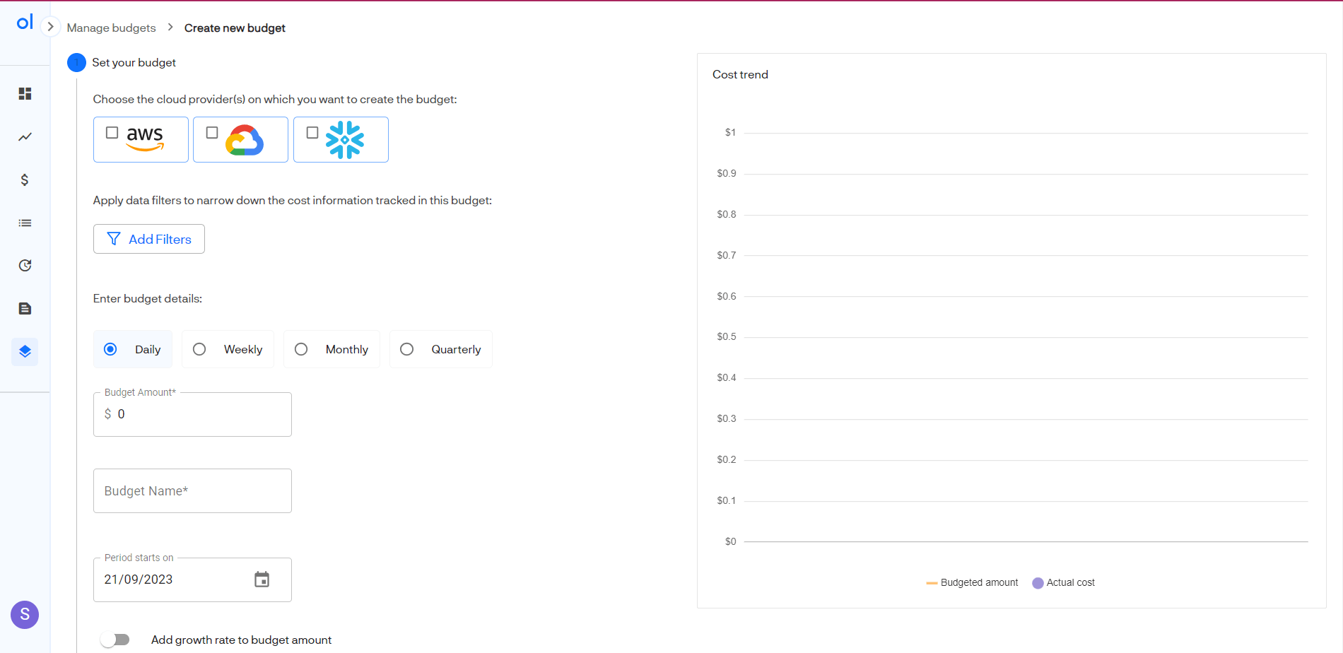 Create Budget